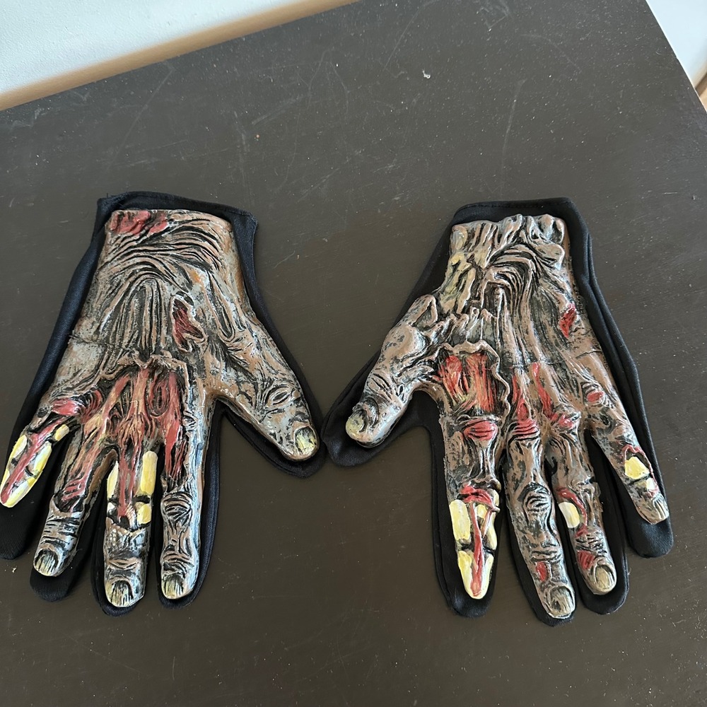 VTG Zombie Monster Hands Latex Horror Costume Gloves Ghoul Undead Halloween